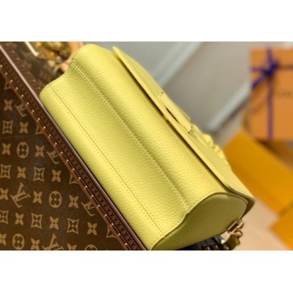 Twist Womens Luxury Handbag genunie cowhide leather yellow cute cross-body bag