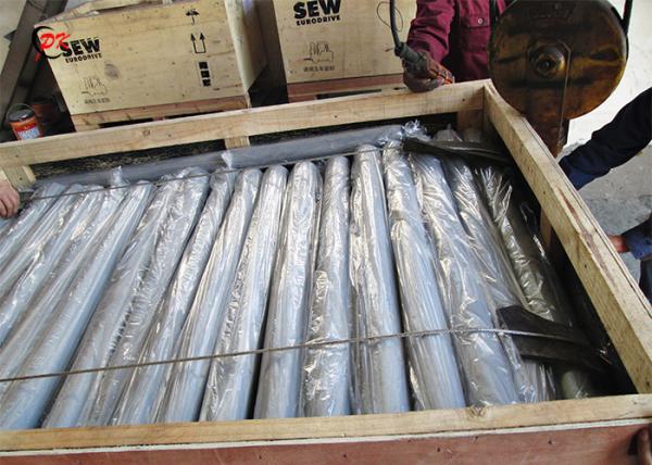 Heat Resistant Conveyor Belt Roller , Low Radial Runout Steel Idler Roller