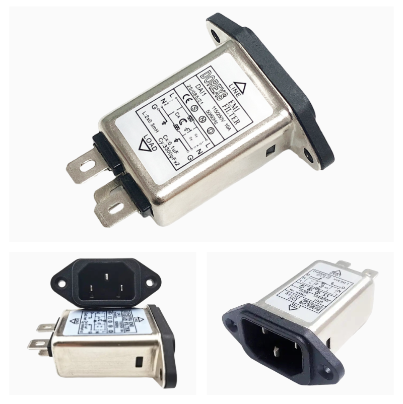 Серия DAI1 IEC Type Socket EMI однофазный фильтр мощности 1A 3A 6A 10A