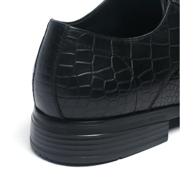 Durable Breathable Autumn Black Leather Dress Shoes