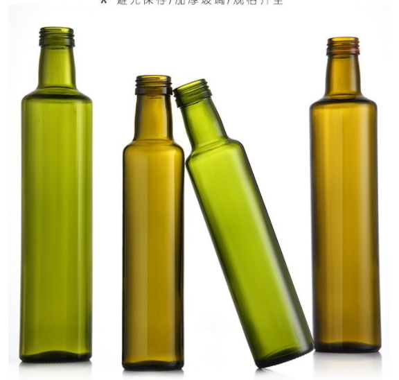 250 мл 500 мл 750 мл 1000 мл Квадратная старинная зеленая стеклянная бутылка с винтовой крышкой из стекла