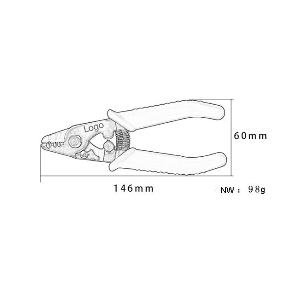 Fiber Optic Cable Stripper Light Weight For Stripping 250 - 900μm 1.6 - 3.0mm Cable Fiber Optic Tools