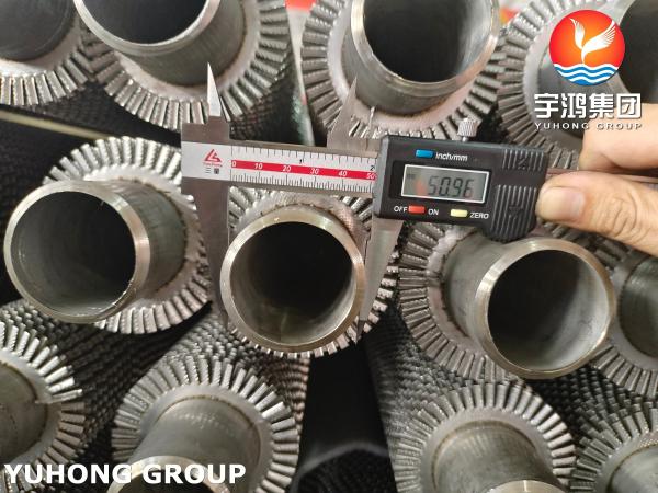 SA192 High Frequency Welded Spiral Fin Tube , Water Tube Boiler Fin Tube