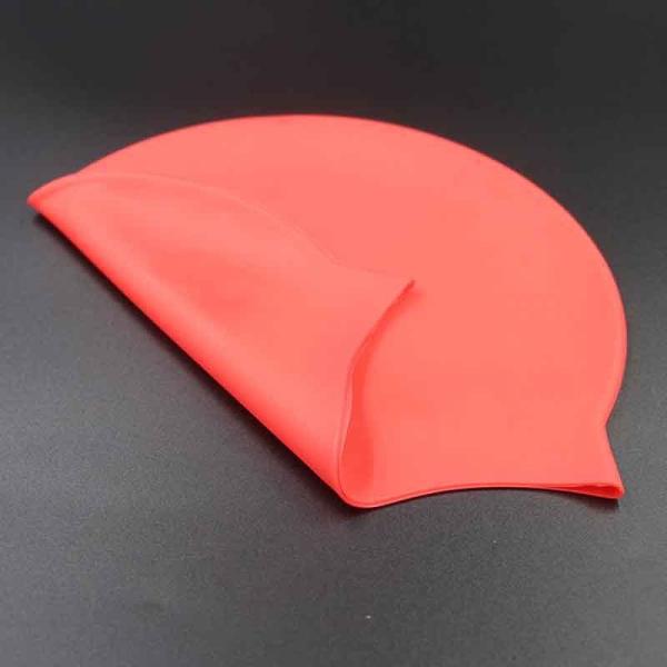 Waterproof Silicone Rubber Supplies Swimming Cap Soft Multicolor