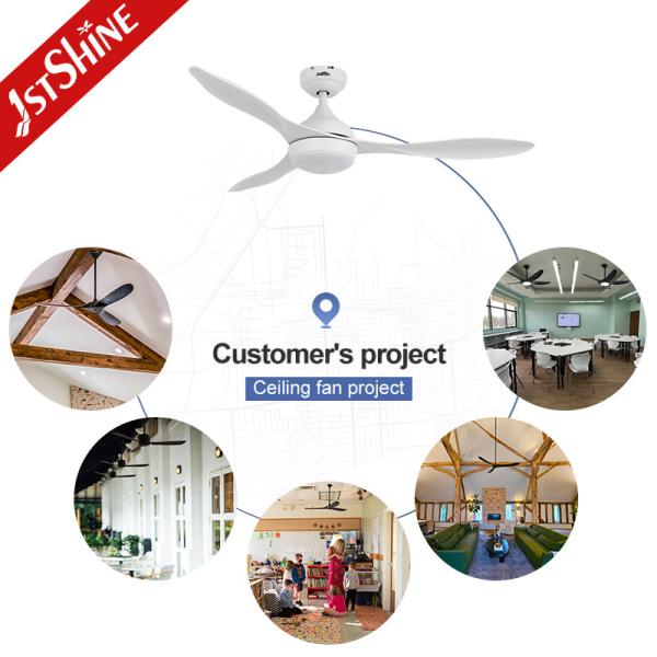 52 Inch OEM Energy-Saving Dimmable LED Ceiling Fan with Remote Control in Mulit Colors