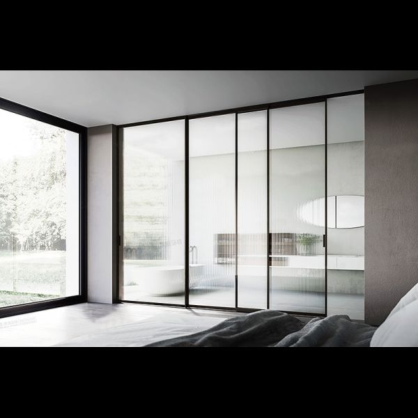 Glass Aluminum Alloy Doors Sound Insulation Aluminum Security Door