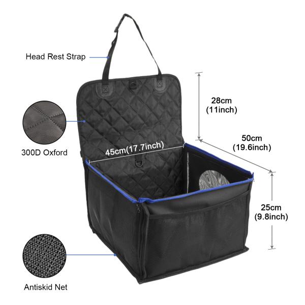 Animal de estimação impermeável Front Protetor Seat de Seat do impulsionador do carro do cão com o bolso inferior do armazenamento do Não-deslizamento e removível e lavável
