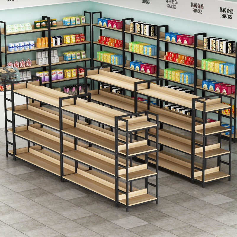 180CM Black 5-Tier Wood Shelving Durable Modern Standing Type for Retail Storage Racks & Freestanding Shop Displays