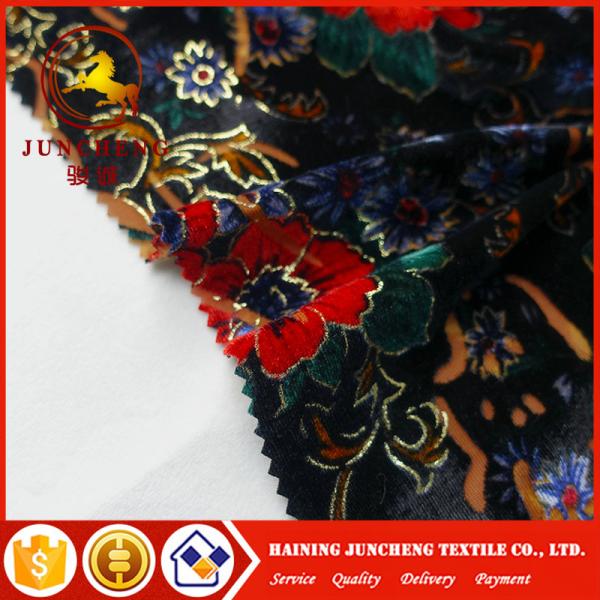 Factory Direct Custom Design Digital Print Burnout Silk Velvet Fabric