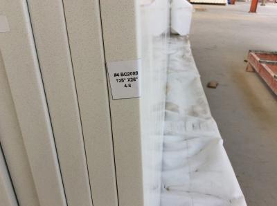 Bacteria Resistant Artificial Granite Countertops , White Engineered Stone Countertop