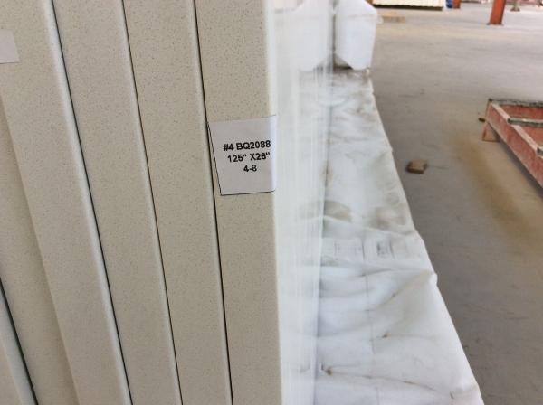 Bacteria Resistant Artificial Granite Countertops , White Engineered Stone Countertop