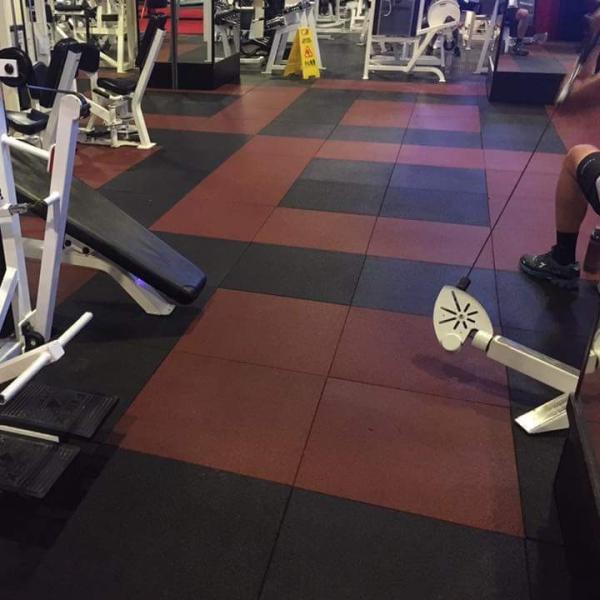 Anti Noise Rubber Gym Mats Square Shape Anti Vibration