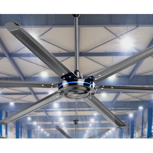 Industrial 80 100 120-Inch Aluminum DC Motor Ceiling Fan with 6 Blades Remote Control