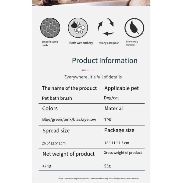 ТПР для домашних животных, ванная щетка для собак, мокрая и сухая ванна, массаж, щетка для кошек, шампунь для чистки, перчатка