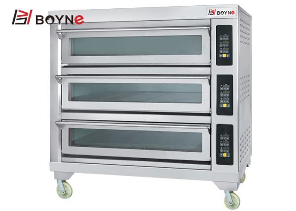 Plataforma de controle meados de Oven One Deck Three Trays do microcomputador da extremidade para a loja do pão