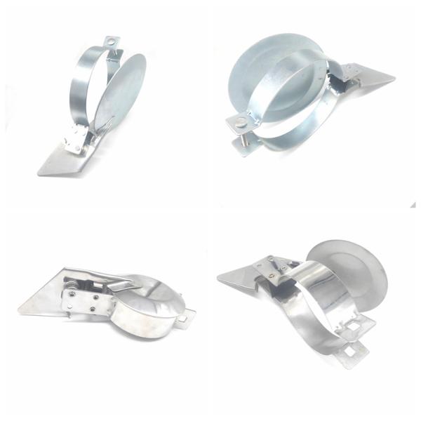 Truck Chrome Plated Sus 4 Inch Exhaust Rain Cap For Exhaust Stack Pipe Cover Weather Cap