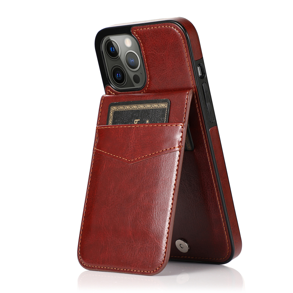 Laudtec PU Leather Wallet Case for iPhone 14 Pro Max/13/12 Series with Credit Card Holder Stand