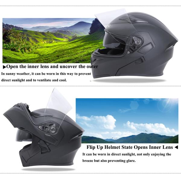 High Strength ABS Snowmobile Motorcycle Helmet with Double Visor Durable and Versatile