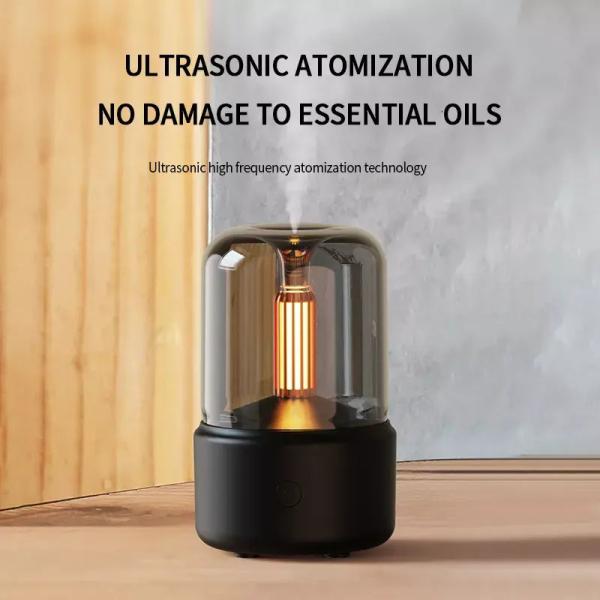 Nebulizador de Nebulosas Humidificador de Aromaterapia Diffusor Mini Humidificador de Ar Portátil Diffusor Com Luz Atmosférica