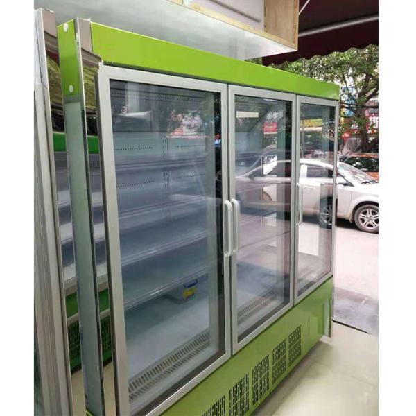 380V 1600L Multideck Glass Beverage Cooler For Supermarket