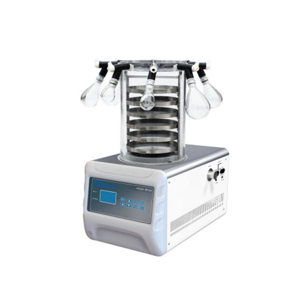 SS304 Tabletop Freeze Dryer Senova Biotech Multi Pipeline Manifold Lab Lyophilizer
