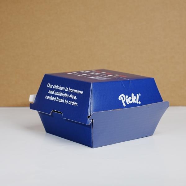 Boîte à burger personnalisable Jetable Fast Food Renonciation Emballage Boîte en papier