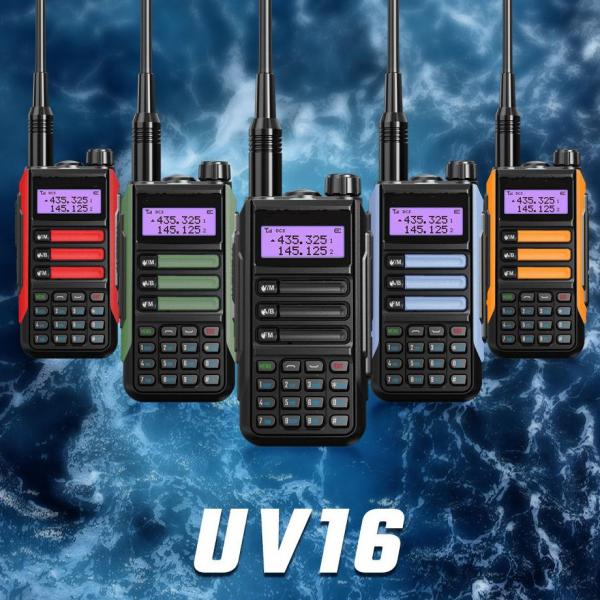 Handheld Walkie Talkie TYPE-C Recharger Long Range Waterproof UV16 Transceiver Ham Radio