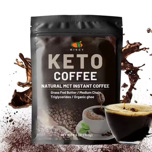 OEM Energy Boosting And Fat Burning Keto Instant Coffee Powder With Herbal Ingredients