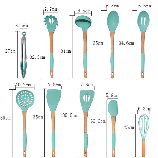 Частей Eco теплостойких утварей Kitchenaid шпателя силикона дружелюбные 10