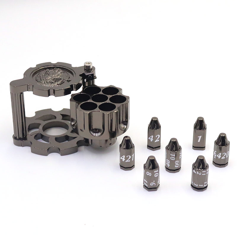 Antique Silver 374g Heavyweight Metal Dice Spinner with 3D Dragon Relief and Sliding Hidden Compartment for RPG Gear