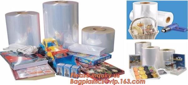 PE Shrink Film White 4m x 50m 210um,Automatic POF Film Heat Shrink Wrap,Food Grade POF shrinkable label Shrink Film pack