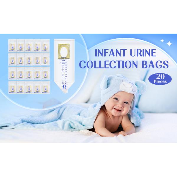 Pediatric Urine Bag Collectors Clear Urine Catcher Pouch Individually Pee Bags Disposable Pediatric Urine Collectors