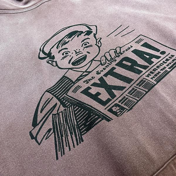 Customized Printing Label Hoodie Unisex French Terry Cotton Acid Wash Vintage Streetwear Free Sample