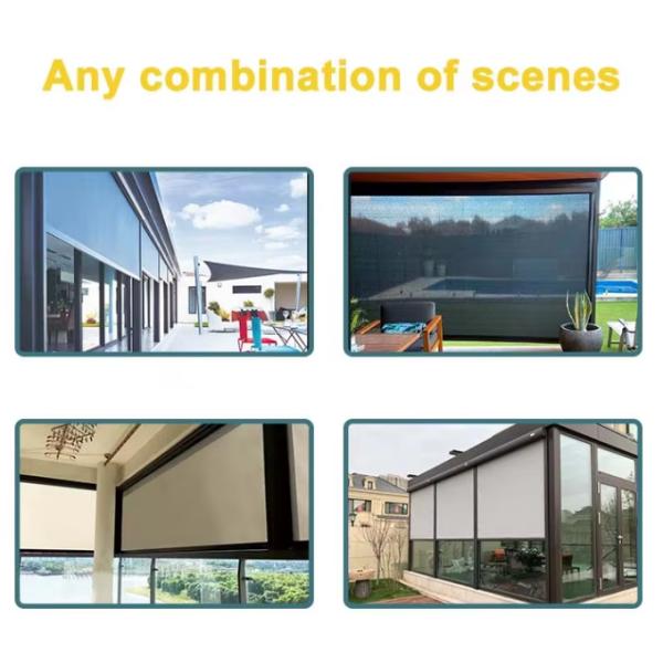 Жалюзи крыша беседка солнечная комната балкон теневой павильон Дверь Электрический сад Внешний алюминиевый досуг крыльцо навесы