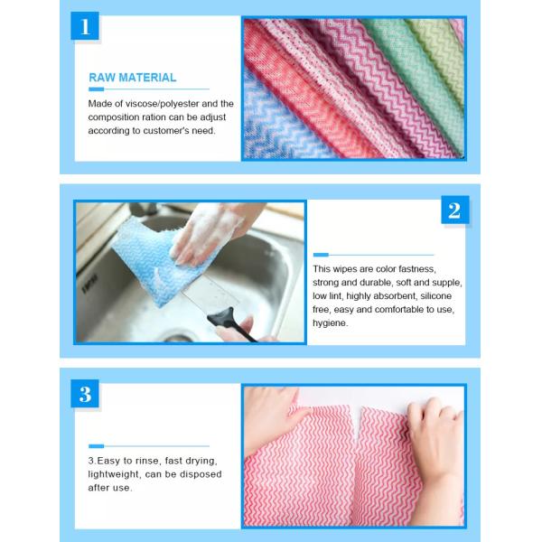 50% Viscose 50% Polyester Household Cleaning Wipes Nonwoven