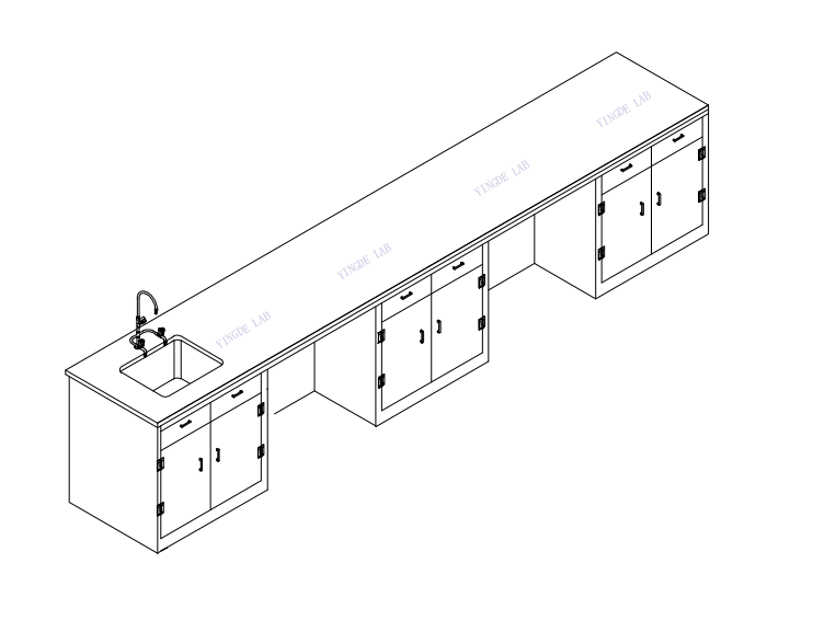 PP Lab Work Bench Corrosion Resistant Modular Lab Benches White With Double Layer Storage Rack