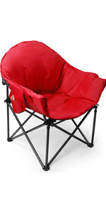Oversized Camping Chair with Shade Canopy, Folding Lawn Chairs Cup Holders, Camping Lounge Chair for Hiking Travel
