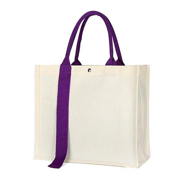 Fashion Large Capacity Colored Sublimation Canvas Tote Bags