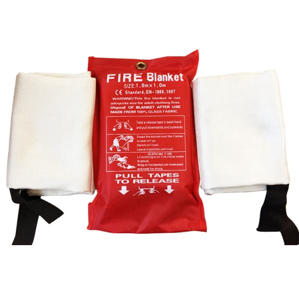 BS EN 1869 Heat Insulation 100% Fiberglass Safety Fire Blanket For Gas Station