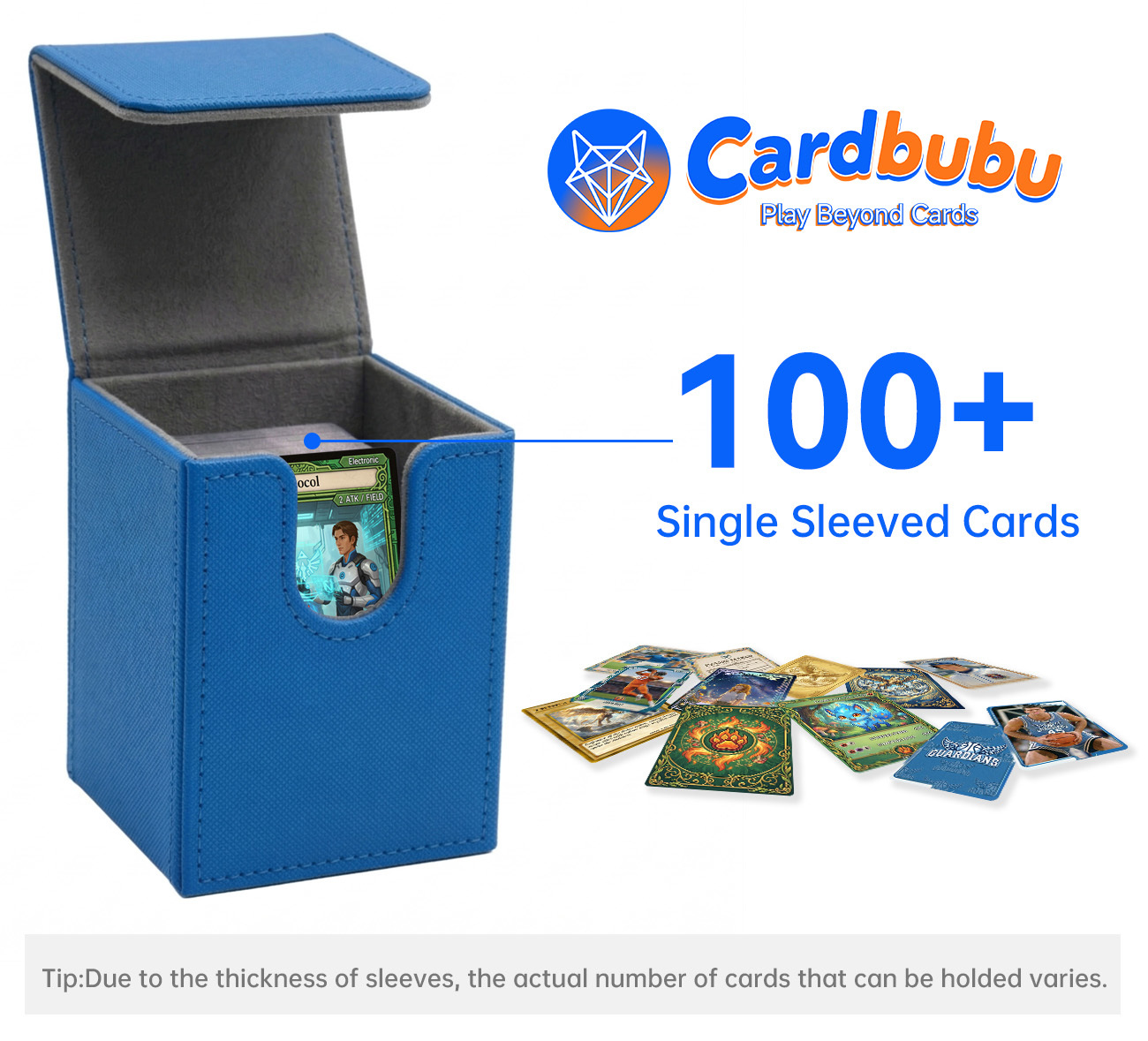 Game Leather Deck Box Magnetic Storage Case 100 Cards MTG PokéMon TCG