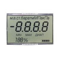 Tipo reflexivo monocromático conector pin del polarizador de la exhibición del segmento HTN LCD del OEM del metal