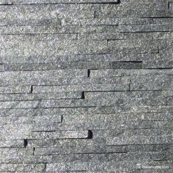 Black Thin Quartzite Stone Veneer Panels Anti - Bacteria Moisture Absorption