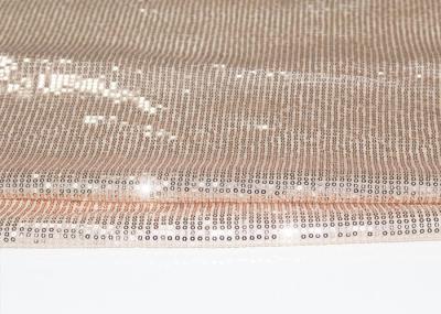 Champagne Gold Flat Shine Sequin Fabric For Formal Dress With High Color Fastness