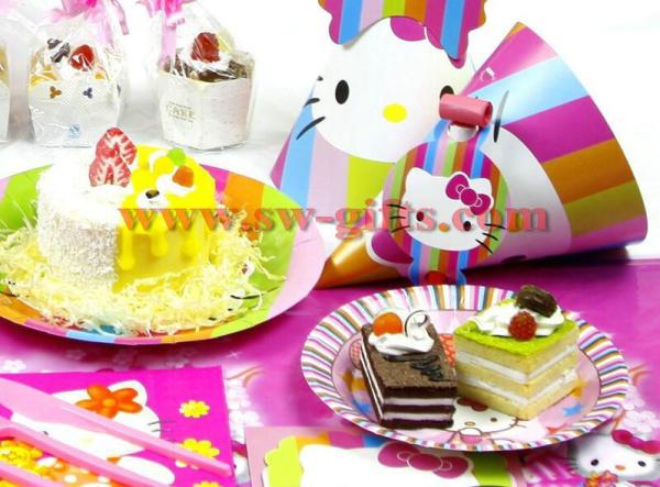 Kids Birthday Party Decoration Set Birthday Hello Kitty Theme Party Supplies Baby Birthday Party Pack