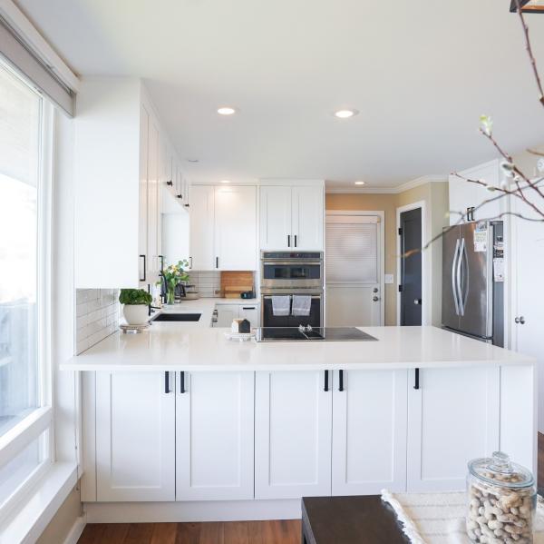 Shaker Lacquer Doors Island Modern Custom Modular Cabinets American Style