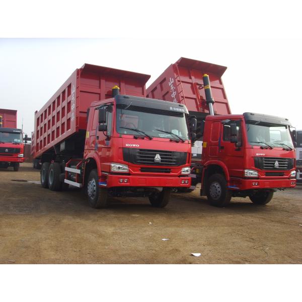 Long Cabin Heavy Duty Dump Truck For Stone Loading Low Oil Consumption