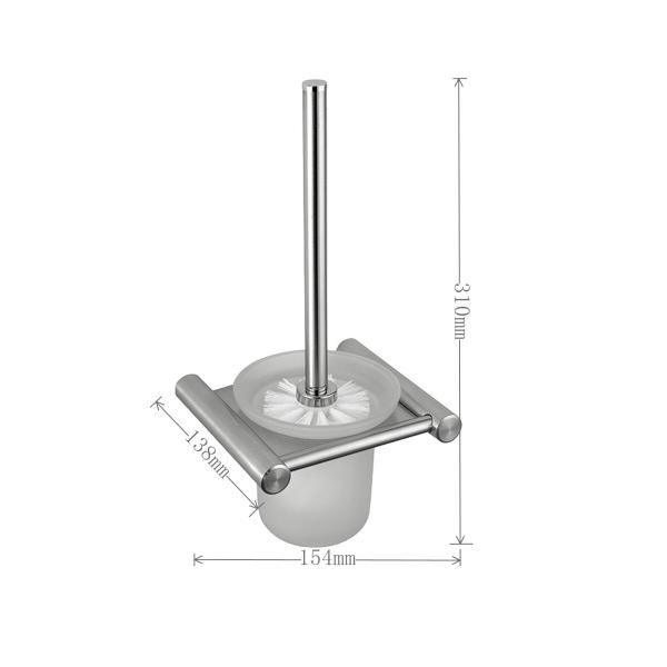 Установленная нержавеющая сталь держателя щетки туалета финиша сатинировки отполировала