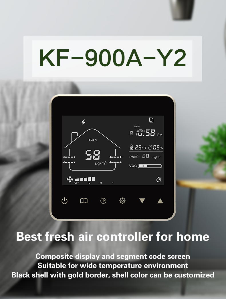 Real Time Fan Controller Wifi Ventilation System VOC PM2.5 CO2 Temperature Humidity
