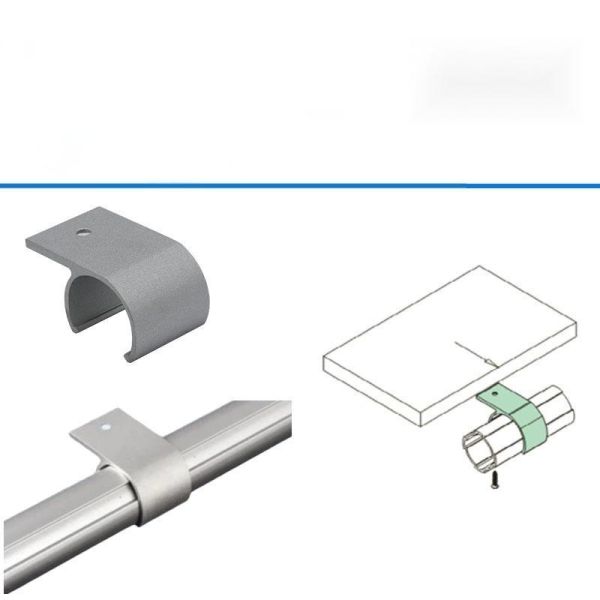 DYE43-01 43mm Conector de tubería delgada Placa de aluminio fija Clip Placa de sujeción