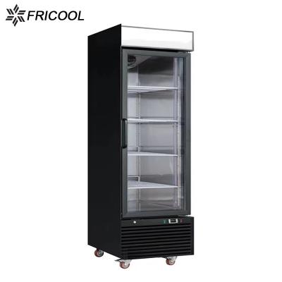 4 Shelves Glass Door Merchandisers R290 GAS Upright Showcase Fridge